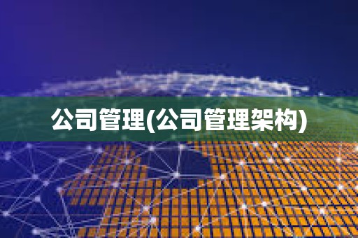 公司管理(公司管理架構) 公司管理(公司管理架構)