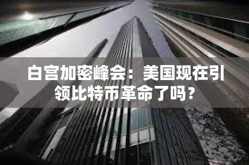 白宮加密峰會：美國現在引領比特幣革命了嗎？