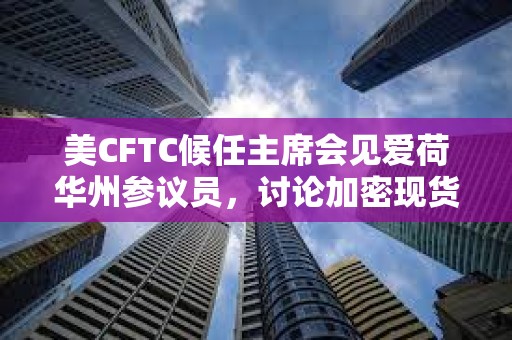 美CFTC候任主席會見愛荷華州參議員，討論加密現貨交易市場監管