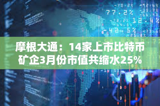 摩根大通：14家上市比特幣礦企3月份市值共縮水25%
