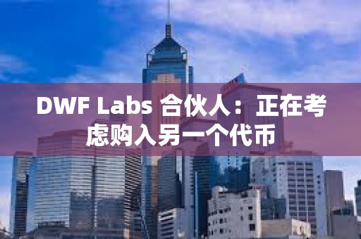 DWF Labs 合伙人：正在考慮購入另一個代幣