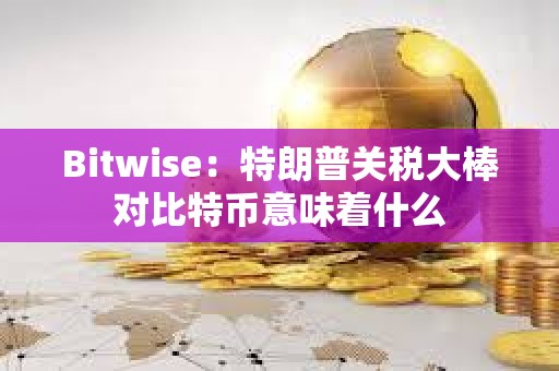 Bitwise：特朗普關稅大棒對比特幣意味著什么