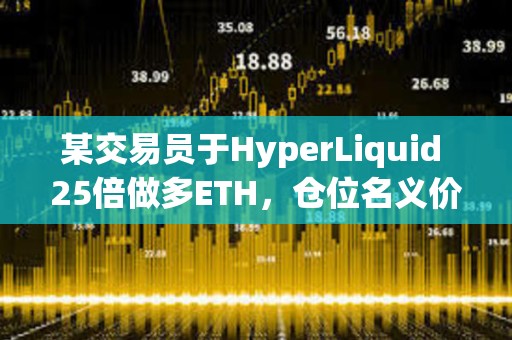 某交易員于HyperLiquid 25倍做多ETH，倉位名義價值762萬美元