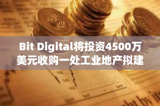 Bit Digital將投資4500萬美元收購一處工業地產擬建AI數據中心