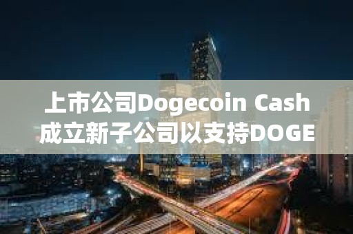 上市公司Dogecoin Cash成立新子公司以支持DOGE財庫策略