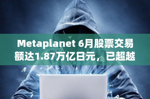 Metaplanet 6月股票交易額達1.87萬億日元，已超越豐田、索尼等股票