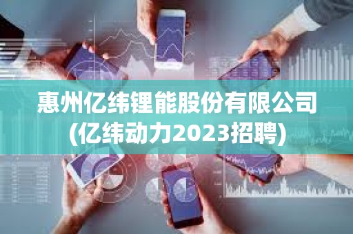 惠州億緯鋰能股份有限公司(億緯動力2023招聘)