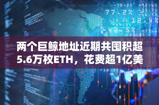 兩個(gè)巨鯨地址近期共囤積超5.6萬枚ETH，花費(fèi)超1億美元