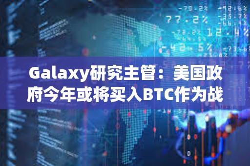 Galaxy研究主管：美國政府今年或將買入BTC作為戰略儲備