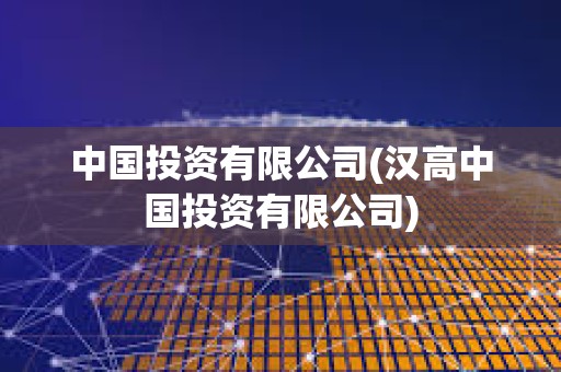 中國投資有限公司(漢高中國投資有限公司)