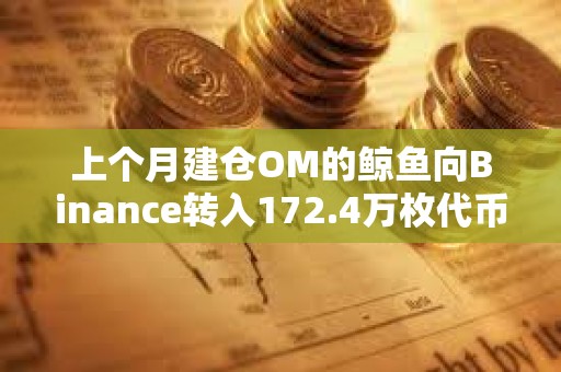 上個月建倉OM的鯨魚向Binance轉入172.4萬枚代幣，或將損失1011萬美元