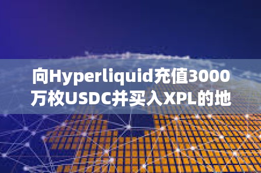 向Hyperliquid充值3000萬枚USDC并買入XPL的地址疑似歸屬于做市商團(tuán)隊(duì)Auros Global