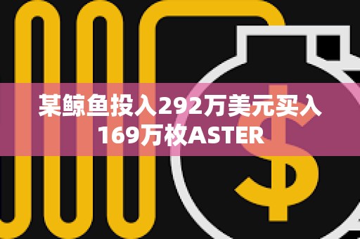 某鯨魚投入292萬美元買入169萬枚ASTER