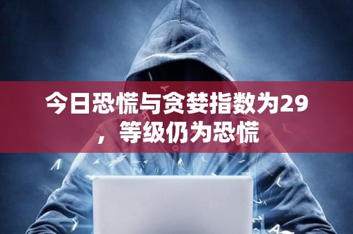 今日恐慌與貪婪指數為29，等級仍為恐慌