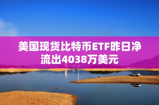 美國現貨比特幣ETF昨日凈流出4038萬美元