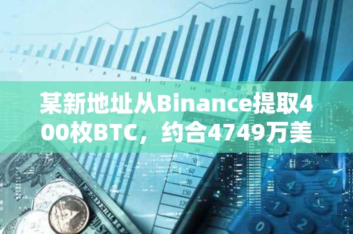 某新地址從Binance提取400枚BTC，約合4749萬美元
