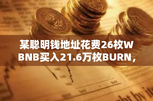 某聰明錢地址花費26枚WBNB買入21.6萬枚BURN，現價值242枚WBNB
