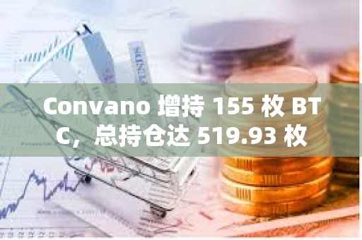 Convano 增持 155 枚 BTC，總持倉達 519.93 枚