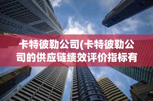 卡特彼勒公司(卡特彼勒公司的供應鏈績效評價指標有哪些改進建議) 卡特彼勒公司(卡特彼勒公司的供應鏈績效評價指標有哪些改進建議)