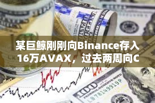 某巨鯨剛剛向Binance存入16萬AVAX，過去兩周向CEX累計存入26萬AVAX