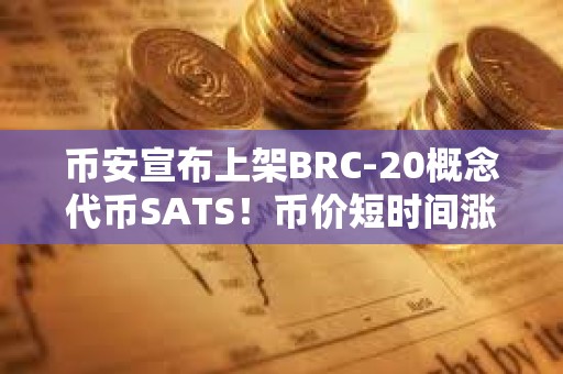 幣安宣布上架BRC-20概念代幣SATS！幣價短時間漲超一倍