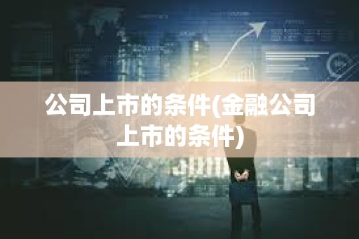 公司上市的條件(金融公司上市的條件)