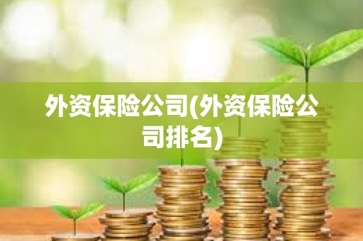 外資保險公司(外資保險公司排名)