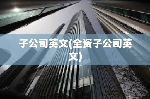 子公司英文(全資子公司英文)