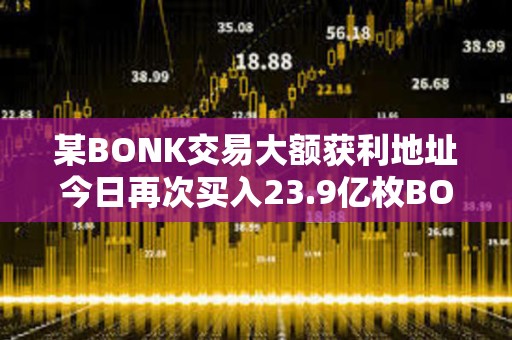 某BONK交易大額獲利地址今日再次買入23.9億枚BONK