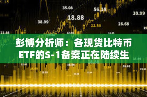 彭博分析師：各現貨比特幣ETF的S-1備案正在陸續生效