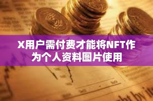 X用戶需付費才能將NFT作為個人資料圖片使用 X用戶需付費才能將NFT作為個人資料圖片使用