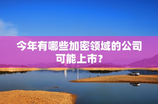 今年有哪些加密領域的公司可能上市? 今年有哪些加密領域的公司可能上市?
