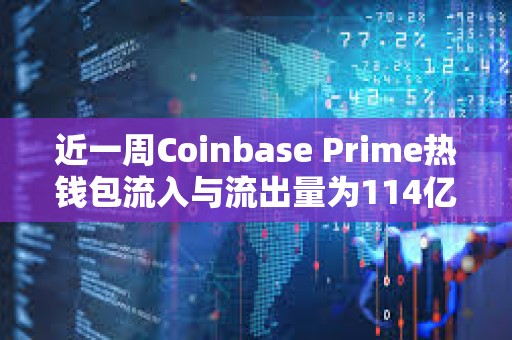 近一周Coinbase Prime熱錢包流入與流出量為114億美元