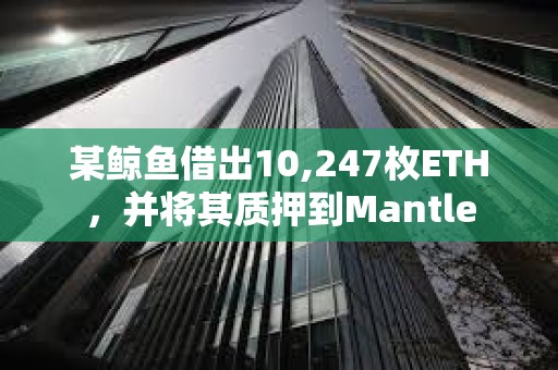 某鯨魚借出10,247枚ETH，并將其質押到Mantle