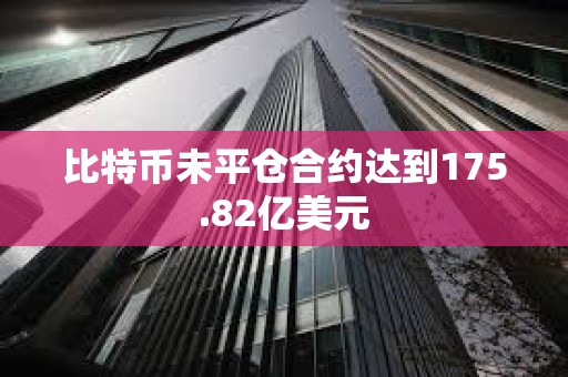 比特幣未平倉合約達(dá)到175.82億美元