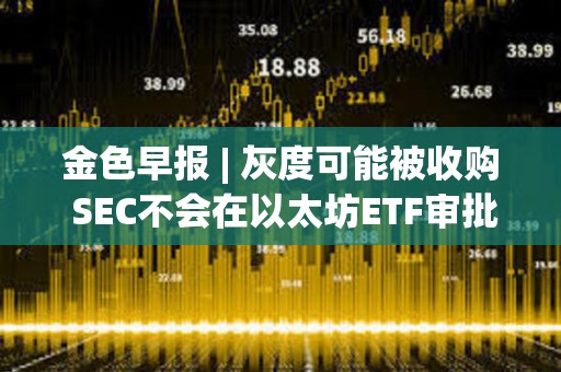 金色早報 | 灰度可能被收購 SEC不會在以太坊ETF審批中重蹈拖延覆轍