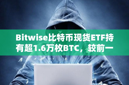 Bitwise比特幣現貨ETF持有超1.6萬枚BTC，較前一日增持485.25枚BTC