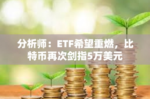 分析師：ETF希望重燃，比特幣再次劍指5萬美元