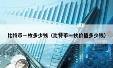 比特幣一枚多少錢（比特幣一枚價值多少錢）