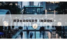 網(wǎng)貸自動(dòng)投標(biāo)軟件（網(wǎng)貸招標(biāo)）