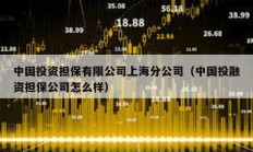 中國投資擔保有限公司上海分公司（中國投融資擔保公司怎么樣）