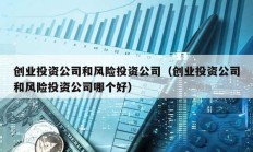 創(chuàng)業(yè)投資公司和風險投資公司（創(chuàng)業(yè)投資公司和風險投資公司哪個好）
