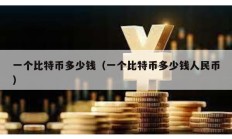 一個比特幣多少錢（一個比特幣多少錢人民幣）