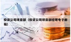 投資公司項目部（投資公司項目部經理電子郵箱）