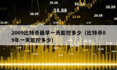 2009比特幣最早一天能挖多少（比特幣09年一天能挖多少）