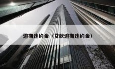 逾期違約金（貸款逾期違約金）