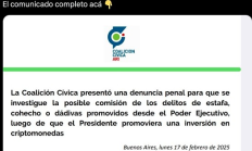 阿根廷律師就LIBRA事件向FBI提交刑事訴訟 并要求調查米萊