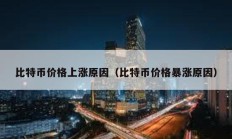 比特幣價格上漲原因（比特幣價格暴漲原因）