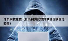 什么網貸比較（什么網貸比較好申請但額度比較高）