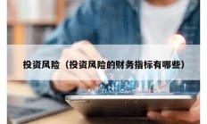 投資風險（投資風險的財務指標有哪些）